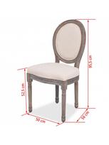 kedes 6 valgomojo - Valgomojo kėdė VLX Linen 274620, kreminė, 6 vnt. - 7 nuotrauka
