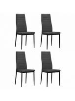 Valgomojo kėdė VLX Dining Chairs 246180, tamsiai pilka, 4 vnt.