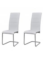 baltos kedes valgomojo - Valgomojo kėdė VLX Dining Chairs 242287, balta, 2 vnt. - 1 nuotrauka
