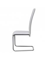 baltos kedes valgomojo - Valgomojo kėdė VLX Dining Chairs 242287, balta, 2 vnt. - 4 nuotrauka