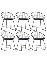 Valgomojo kėdė VLX Dining Chairs 276236, juoda, 6 vnt.