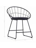 dirbtines odos kedes 4 - Valgomojo kėdė VLX Dining Chairs 276235, juoda, 4 vnt. - 7 nuotrauka
