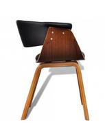valgomojo kedes juodos medines - Valgomojo kėdė VLX Dining Chair 241058, ruda/juoda - 4 nuotrauka