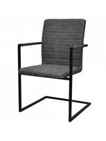 cantilever kedes - Valgomojo kėdė VLX Cantilever 242286, pilka, 2 vnt. - 3 nuotrauka