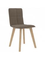 kede taupe spalvos audinys - Valgomojo kėdė VLX 289509, ruda/pilka, 4 vnt. - 2 nuotrauka