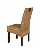 Valgomojo kėdė VLX Kubu Rattan & Mango Wood 274361, ruda, 6 vnt.