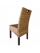 kede mango - Valgomojo kėdė VLX Kubu Rattan & Mango Wood 274361, ruda, 6 vnt. - 3 nuotrauka