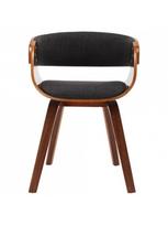 islenkta mediena - Valgomojo kėdė VLX Bent Wood 278861, pilka/tamsiai ruda, 6 vnt. - 1 nuotrauka