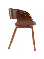 islenkta mediena - Valgomojo kėdė VLX Bent Wood 278861, pilka/tamsiai ruda, 6 vnt. - 4 nuotrauka