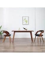 Valgomojo kėdė VLX Dining Chairs, ruda/tamsiai pilka, 2 vnt.