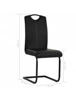 kedes 6 valgomojo - Valgomojo kėdė VLX Dining Chairs 275463, juoda, 6 vnt. - 8 nuotrauka