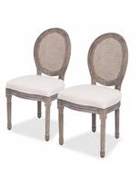 Valgomojo kėdė VLX Dining Chairs 244089, kreminė, 2 vnt.