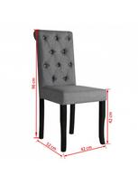 kedes 6 valgomojo - Valgomojo kėdė VLX Dining Chairs 275151, pilka, 6 vnt. - 6 nuotrauka