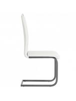 dirbtines odos kedes 4 - Valgomojo kėdė VLX Dining Chairs 246196, balta, 4 vnt. - 6 nuotrauka