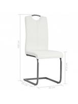 dirbtines odos kedes 4 - Valgomojo kėdė VLX Dining Chairs 246196, balta, 4 vnt. - 8 nuotrauka