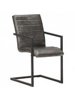 sodo kedes pigu - Valgomojo kėdė VLX Leather 321842, juoda/pilka, 2 vnt. - 2 nuotrauka