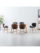 kedes 6 valgomojo - Valgomojo kėdė VLX Dining Chairs, tamsiai pilka, 6 vnt. - 1 nuotrauka
