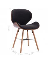kedes 6 valgomojo - Valgomojo kėdė VLX Dining Chairs, tamsiai pilka, 6 vnt. - 8 nuotrauka