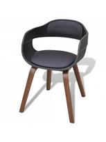 islenkta mediena - Valgomojo kėdė VLX Faux Leather 271945, juoda, 4 vnt. - 2 nuotrauka