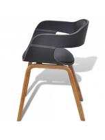 islenkta mediena - Valgomojo kėdė VLX Faux Leather 271945, juoda, 4 vnt. - 5 nuotrauka
