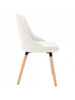 islenkta mediena - Valgomojo kėdė VLX Dining Chairs, kreminė, 6 vnt. - 5 nuotrauka