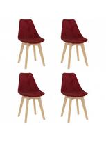 valgomojo kedes raudonos - Valgomojo kėdė VLX 289161, bordo, 4 vnt. - 1 nuotrauka