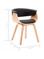 kedes 6 valgomojo - Valgomojo kėdė VLX Dining Chair, juoda - 5 nuotrauka