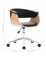 islenkta mediena - Valgomojo kėdė VLX Swivel 287400, juoda - 8 nuotrauka