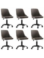 kedes 6 valgomojo - Valgomojo kėdė VLX Swivel Dining 3089983, tamsiai pilka, 6 vnt. - 1 nuotrauka