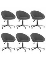 kedes besisukancios - Valgomojo kėdė VLX Swivel Dining 3089510, tamsiai pilka, 6 vnt. - 2 nuotrauka