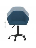 pasukamos kedes - Valgomojo kėdė VLX Blue Velvet 330555, tamsiai mėlyna, 2 vnt. - 5 nuotrauka