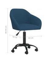pasukamos kedes - Valgomojo kėdė VLX Blue Velvet 330555, tamsiai mėlyna, 2 vnt. - 8 nuotrauka