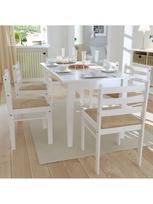 Valgomojo kėdė VLX Dining Chairs, balta, 6 vnt.