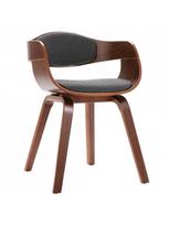 islenkta mediena - Valgomojo kėdė VLX Dining Chairs, ruda/pilka, 6 vnt. - 4 nuotrauka