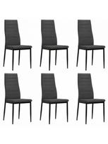 Valgomojo kėdė VLX Dining Chairs 275379, tamsiai pilka, 6 vnt.
