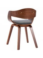 islenkta mediena - Valgomojo kėdė VLX Bentwood 3054820, pilka/medžio, 4 vnt. - 7 nuotrauka