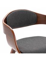 islenkta mediena - Valgomojo kėdė VLX Bentwood 3054820, pilka/medžio, 4 vnt. - 8 nuotrauka