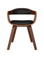 kedes 6 valgomojo - Valgomojo kėdė VLX Dining Chair, ruda/juoda, 6 vnt. - 4 nuotrauka