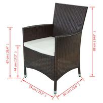 Sodo baldų komplektas VLX 11 Piece Outdoor Dining Set with Cushions 42569