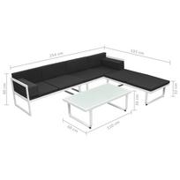 Sodo baldų komplektas VLX 4 Piece Garden Lounge Set with Cushions 42815