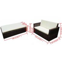 Sodo baldų komplektas VLX 2 Piece Garden Lounge Set with Cushions 42733