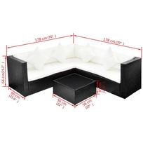 Sodo baldų komplektas VLX 4 Piece Garden Lounge Set with Cushions 42895