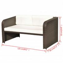 Sodo baldų komplektas VLX 4 Piece Garden Lounge Set with Cushions 42480