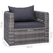 Sodo baldų komplektas VLX 7 Piece Garden Sofa Set 44158