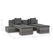 Sodo baldų komplektas VLX 4 Piece Garden Lounge Set 44724