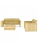3 daliu lauko baldai - Sodo baldų komplektas VLX 3 Piece Garden Lounge Set 3053199 - 2 nuotrauka