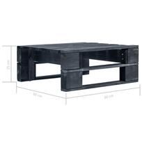 Suoliukas VLX Garden Pallet Bench 45761, juodas