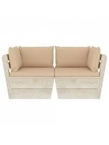 lauko dviviete sofa - Sodo sofa VLX 3063387, ruda/smėlio - 3 nuotrauka