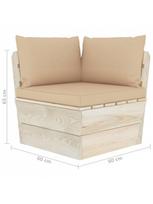 lauko dviviete sofa - Sodo sofa VLX 3063387, ruda/smėlio - 7 nuotrauka