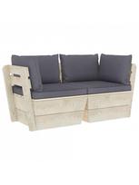 Sodo sofa VLX 3063384, ruda/juoda